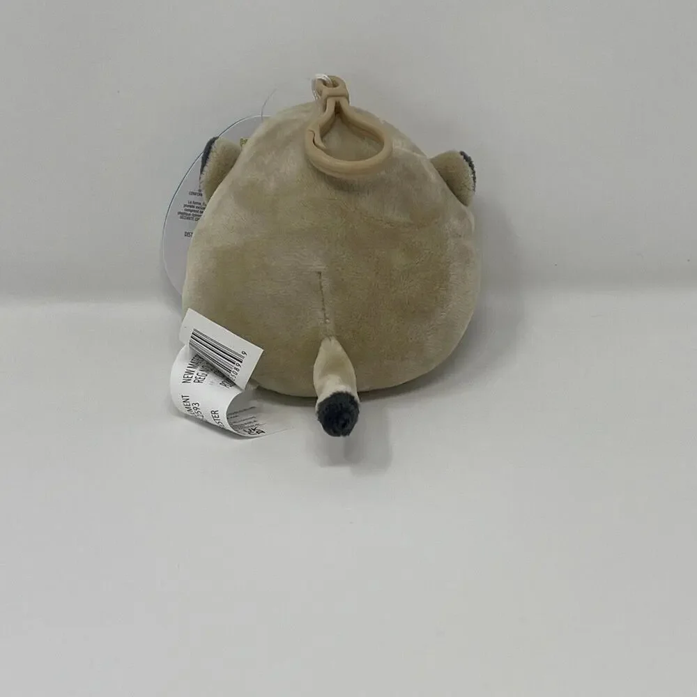 Squishmallow Kellytoy Plush Gracia Meerkat 3.5" Clip On Key Chain Back Pack NWT - Picture 2 of 3